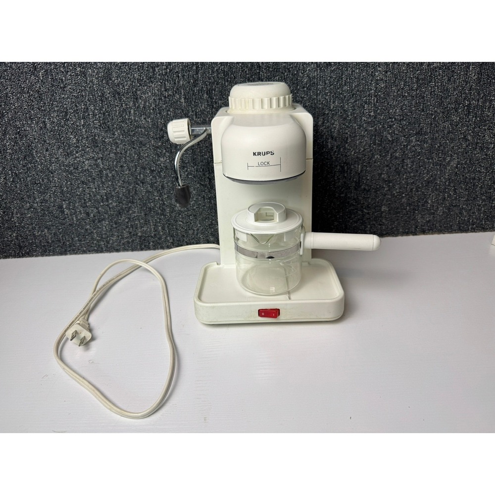 Krups Type 963/B Espresso Maker White Steam Nozzle Carafe 800W Base & Carafe